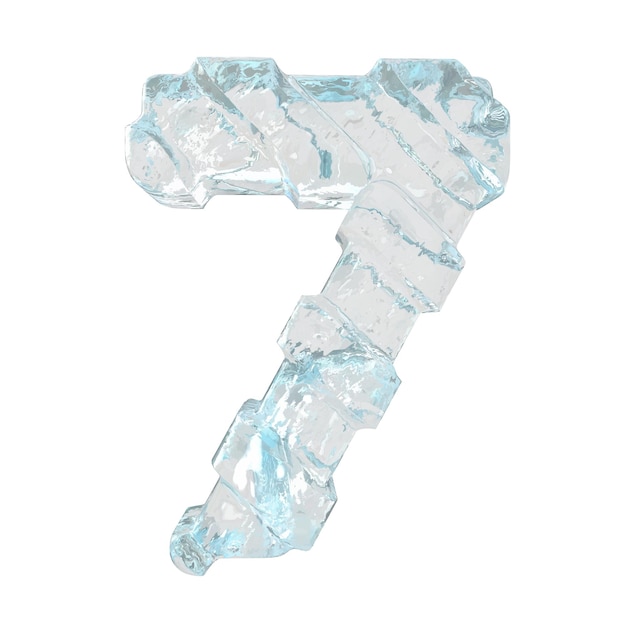 Ice symbol with diagonal thick straps number 7