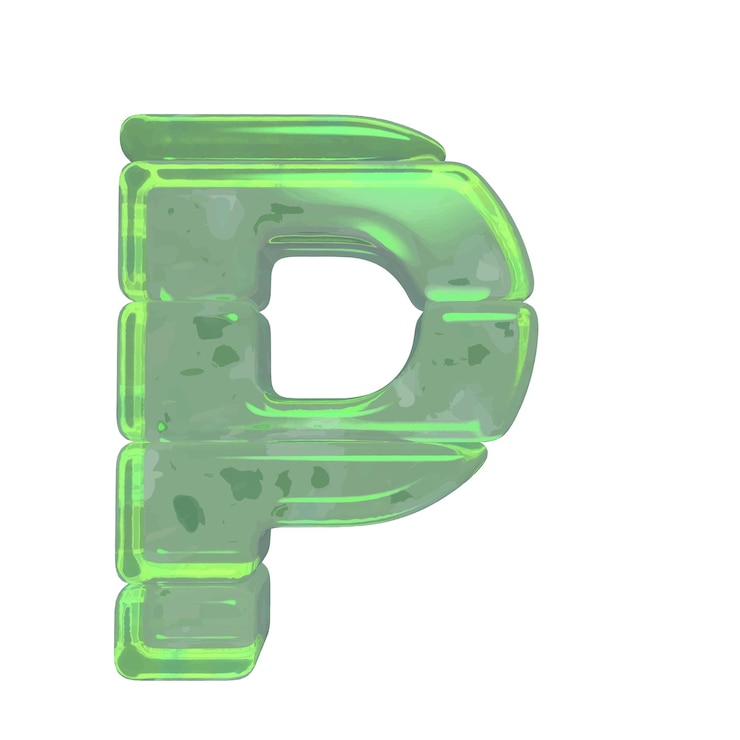 वेक्टर ice symbols made of ice letter p