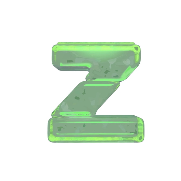 Vector ice symbols made of ice letter z