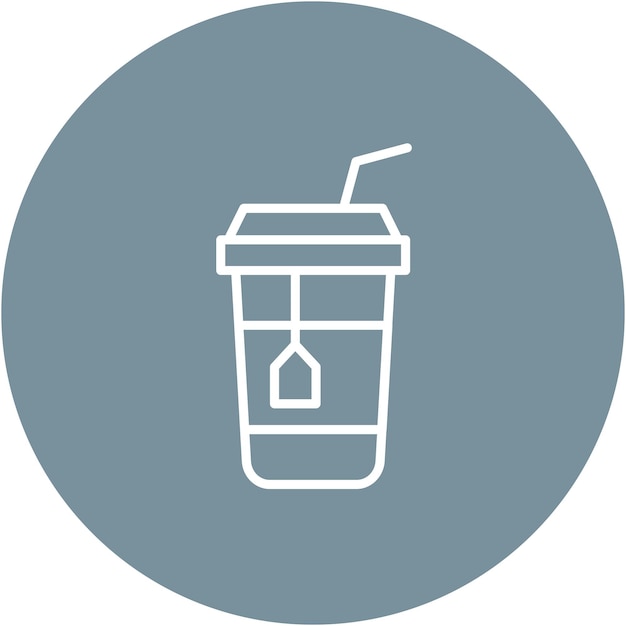 Ice Tea Vector Illustration Style