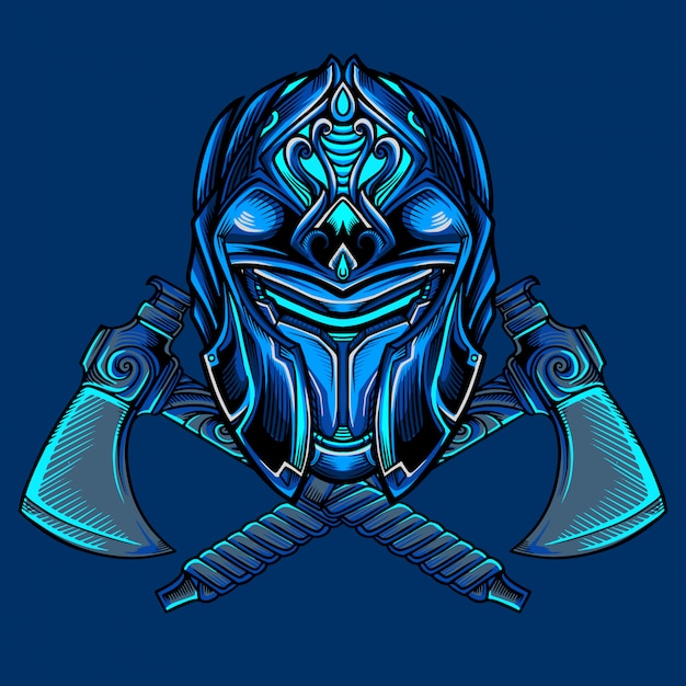 Ice warrior mask vector