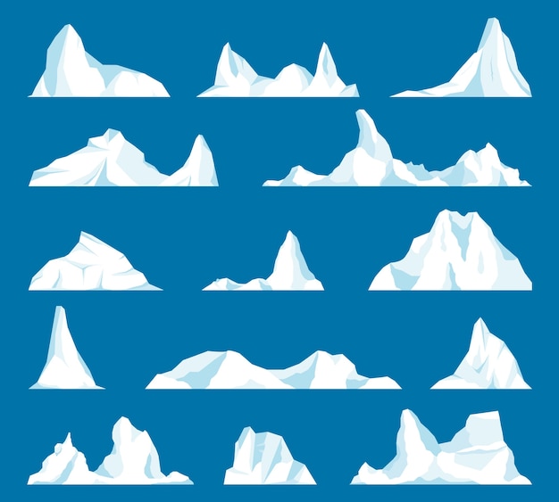 Iceberg or drifting arctic glacier. frozen mountain and icy, frozen liquid and north theme.