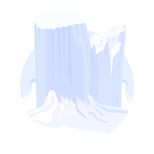 An iceberg flat modern illustration