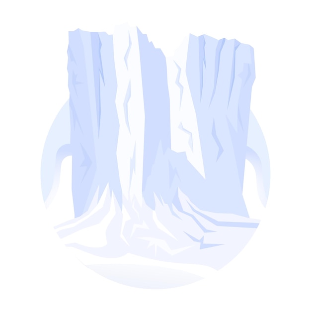 An iceberg flat modern illustration