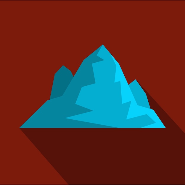 빙산 아이콘 웹에 대 한 빙산 벡터 아이콘의 평면 그림