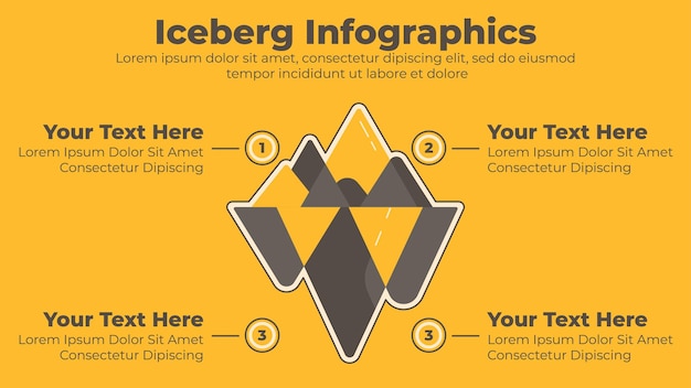 Iceberg infographic template