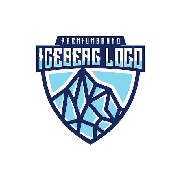 Modello di progettazione del logo dell'iceberg