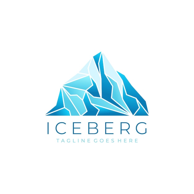 Vector iceberg logo design vector illustration