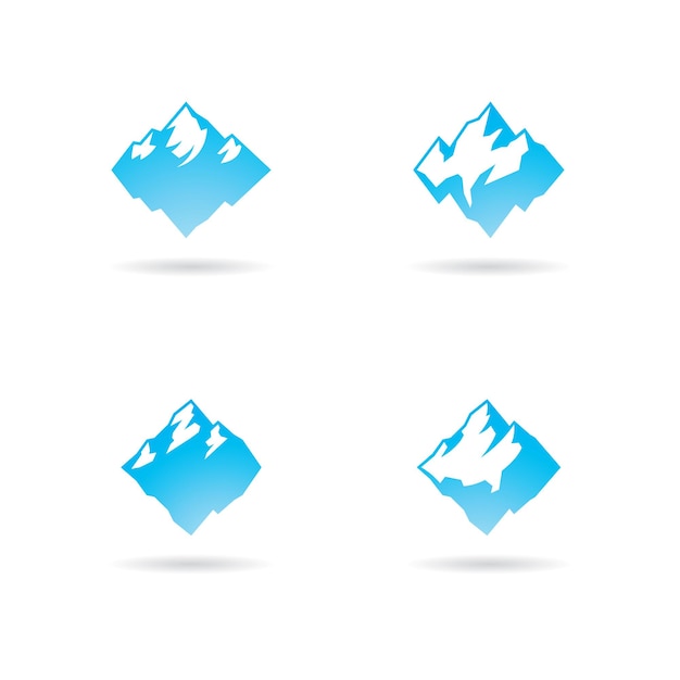 Vector iceberg logo illustration in isolated white background