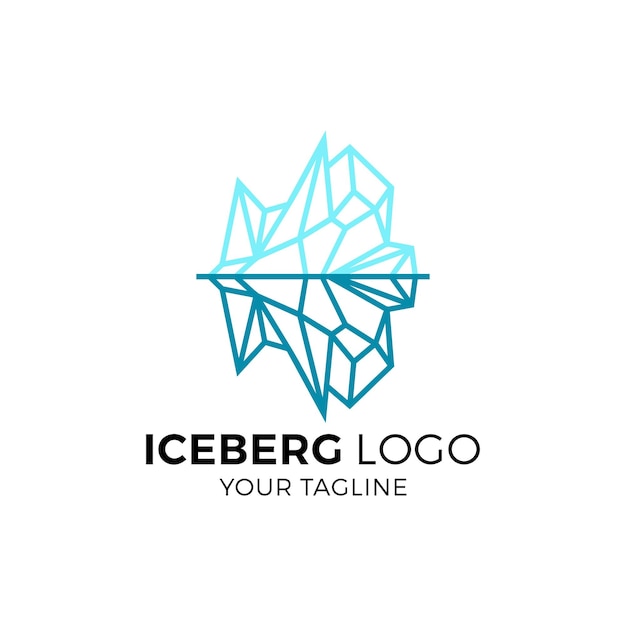 Vettore illustrazione vettoriale del logo dell'iceberg