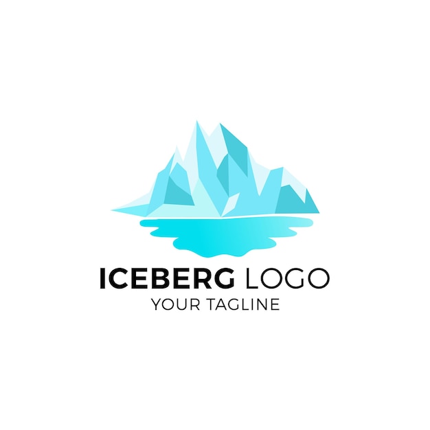 Векторная иллюстрация логотипа айсберга