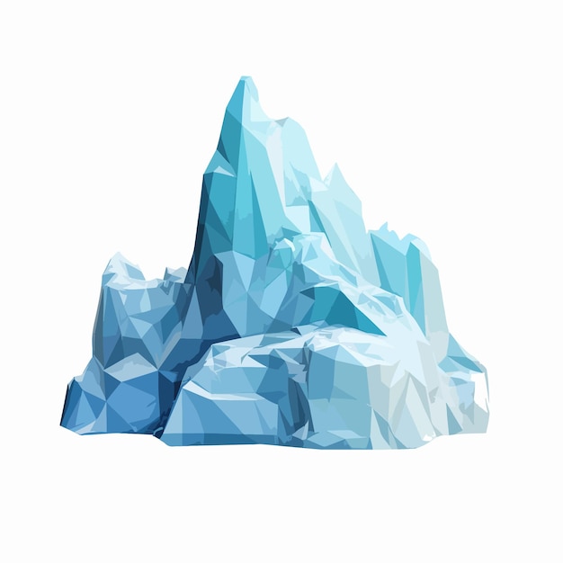 ベクトル 氷山のローポリベクトル