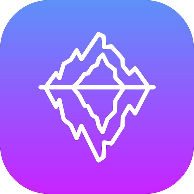 날씨 아이콘 세트의 아이스버그 터 아이콘 일러스트레이션