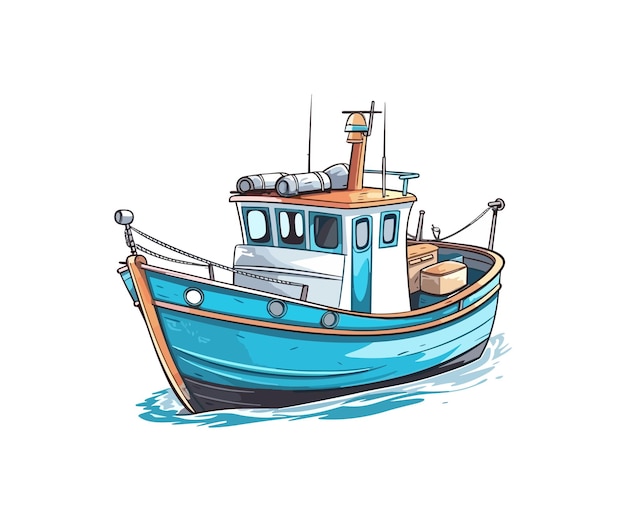 Icebreakers Boat Illustration vector Icebreakers Boat Illustration on white background