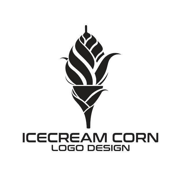 Icecream Corn Vector Logo Design