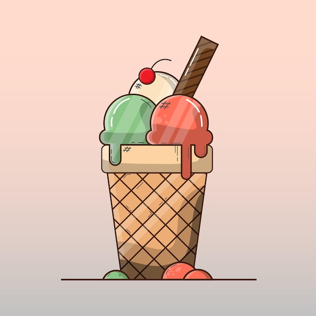 Disegno vettoriale di gelato