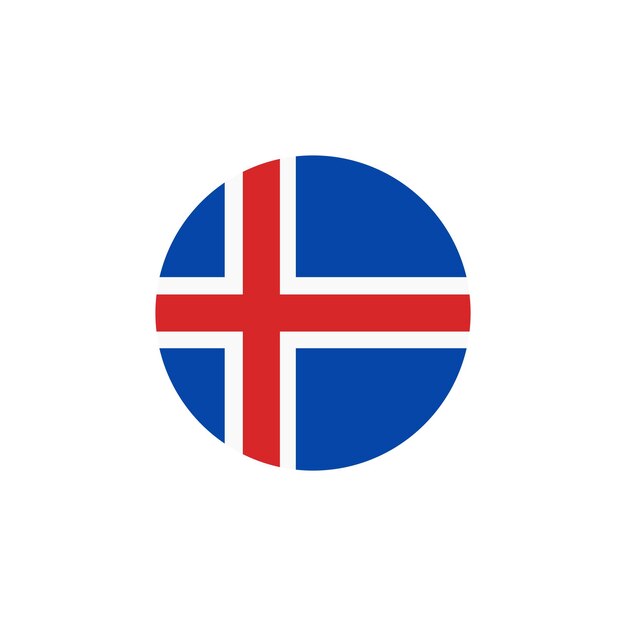 iceland flag icon vector