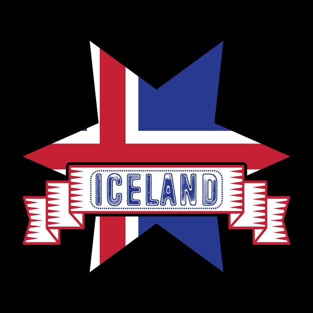 Iceland Flag Tshirt