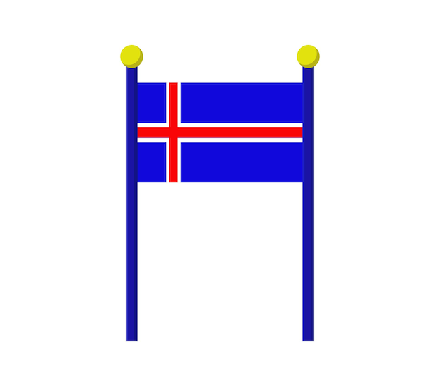 ベクトル アイスランドの旗