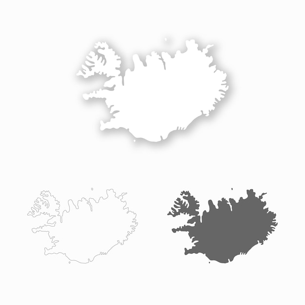 Vector iceland map set for design easy to edit