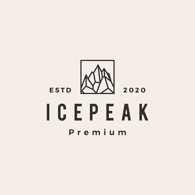 Icepeak 마운트 hipster 빈티지 로고 아이콘 그림