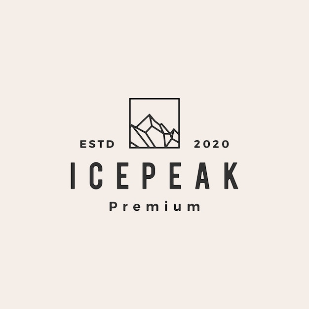 Icepeak mount  vintage logo  icon illustration