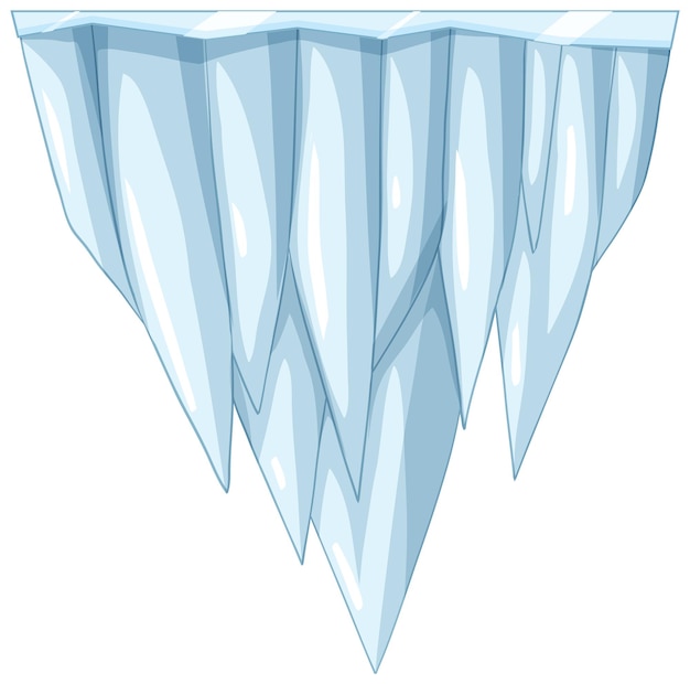 Vector icicle in cartoon style isolated