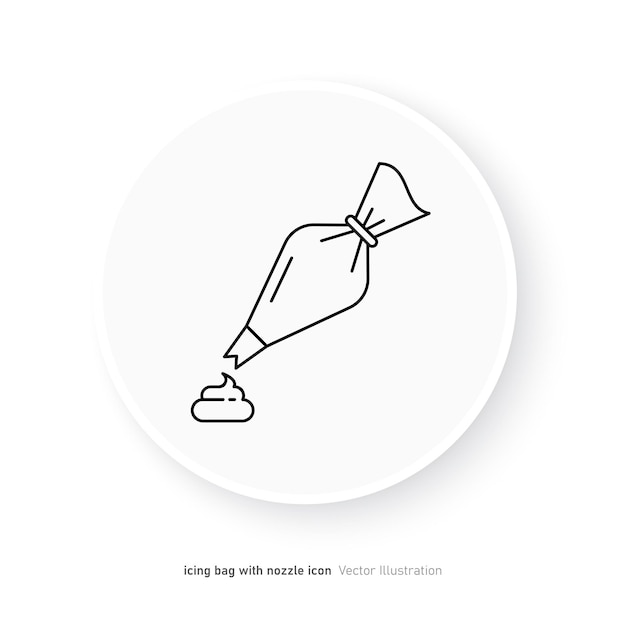 Icing bag with nozzle icon design vector illustration