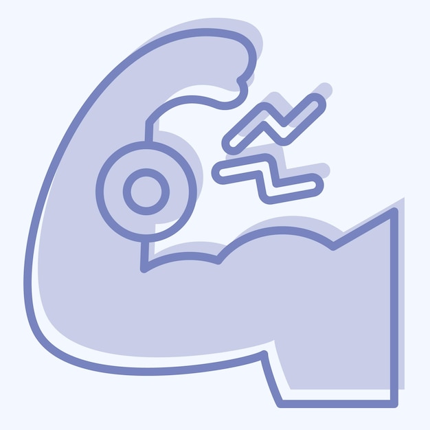 Icon Arm gerelateerd aan Body Ache symbool twee toon stijl eenvoudig ontwerp bewerkbaar