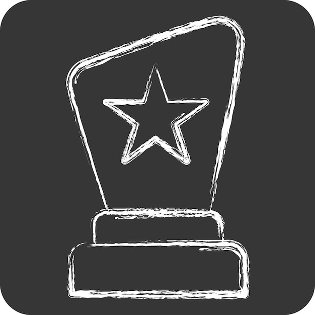 Icon Award related to Entertainment symbol chalk Style simple design illustration