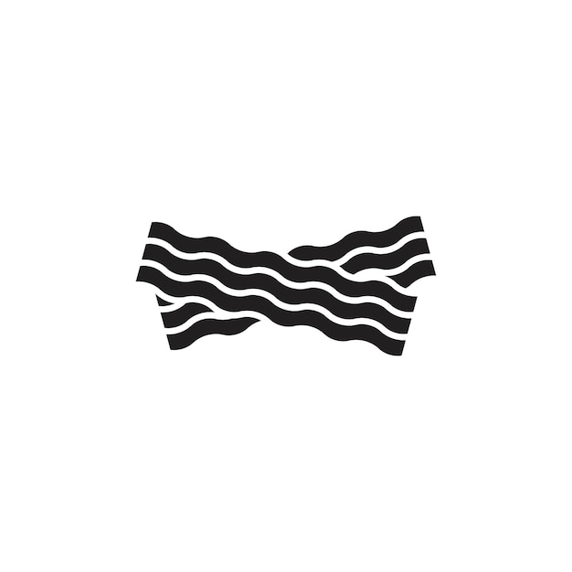 Icon Bacon Line Art Logo set
