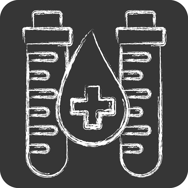Icon bloedbuis gerelateerd aan bloeddonatie symbool krijt stijl eenvoudig ontwerp bewerkbaar eenvoudige illustratie