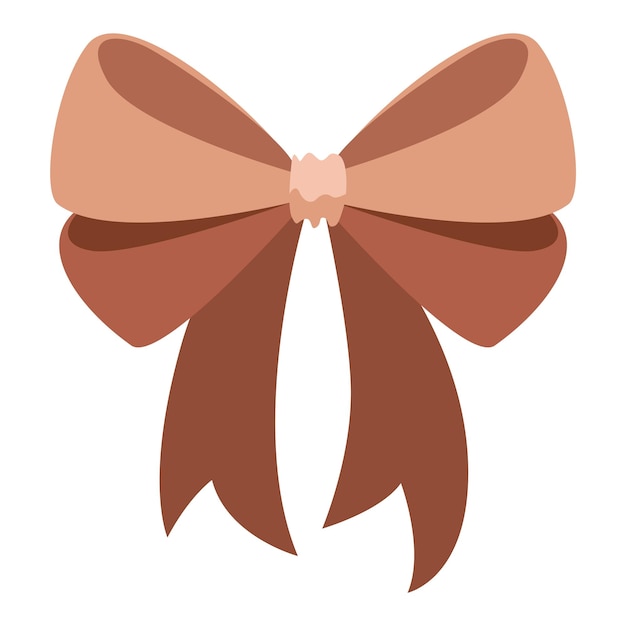 Icon Boog Cartoon lint voor uitnodigingen of geschenken cadeautjes kaarten en luxe verpakking geïsoleerd op witte achtergrond Vakanties en feesten decoratie voor uw ontwerp Vector illustratie