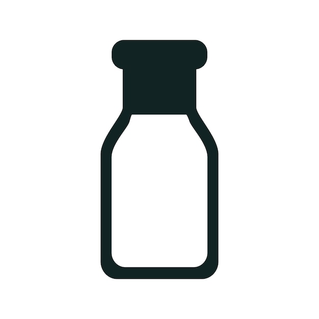 Icon bottle with milk or dairy products Ingredients for products lactose content and packaging milk label