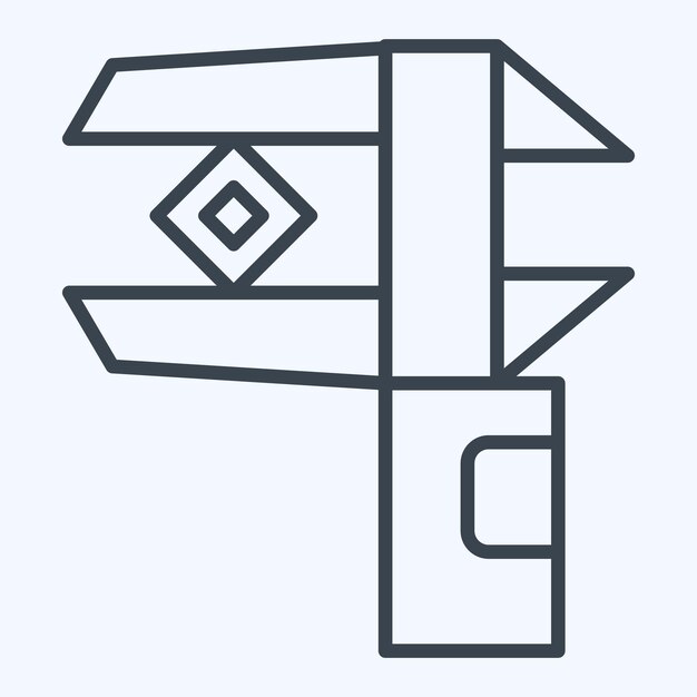 Icon Caliper related to Jewelry symbol line style simple illustration