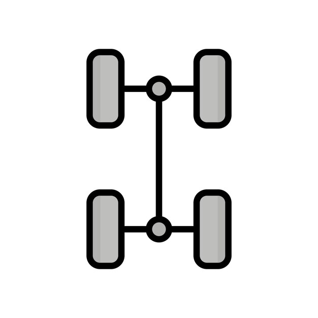 Icon Chassis Vector Illustratie voor autoreparatie