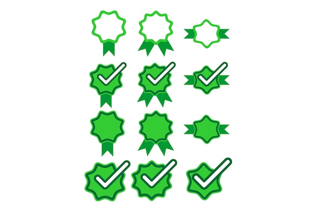 Vector icon check verified green