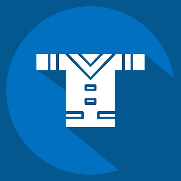 icon clothes related to american indigenous symbol long shadow style simple design