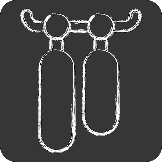 Вектор icon cylinders related to welder equipment symbol chalk style simple design editable simple illustration