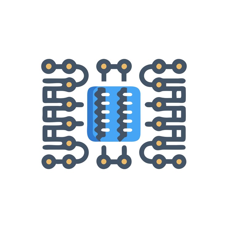 Vector icon of data center