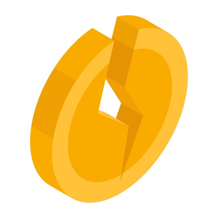 Vector an icon design of broken coin