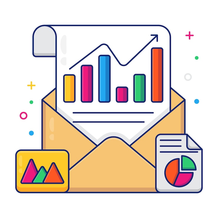 Vector an icon design of business mail
