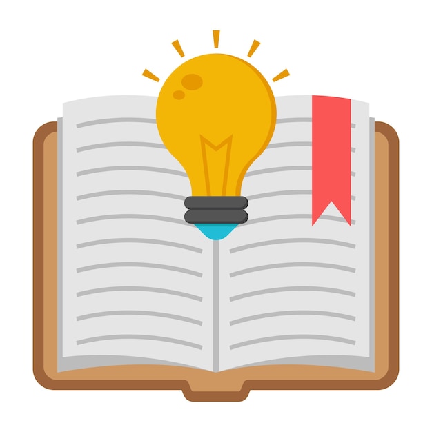an icon design of creative book
