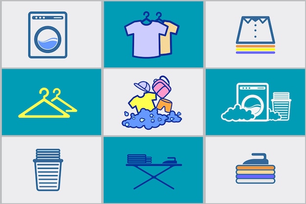 Vector icon design for laundry