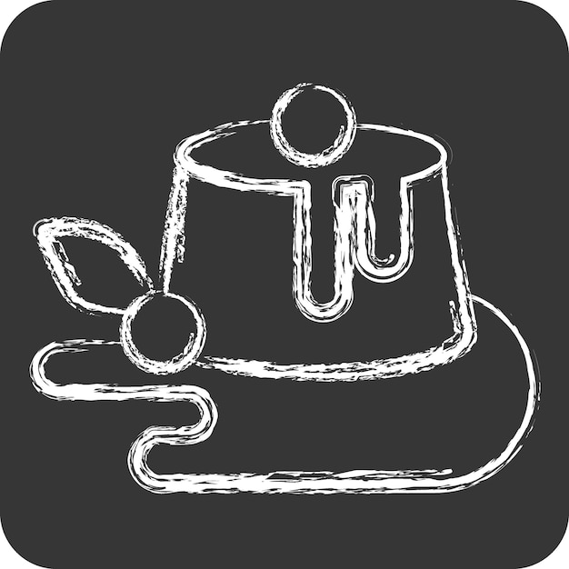 Icon Dessert related to Cooking symbol chalk Style simple design editable simple illustration