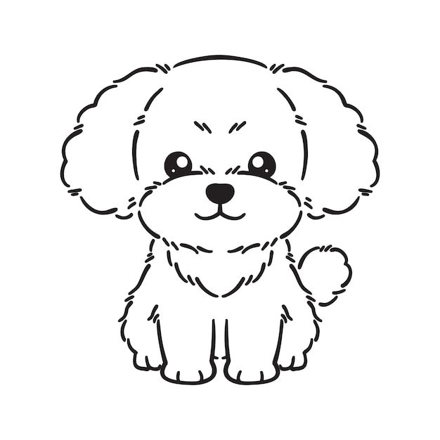 Vector icon dog cute vector