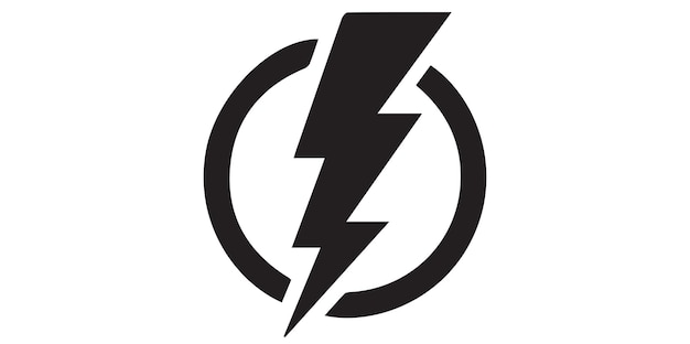 エネルギー雷稲妻記号または電力電力電気記号記号のアイコン