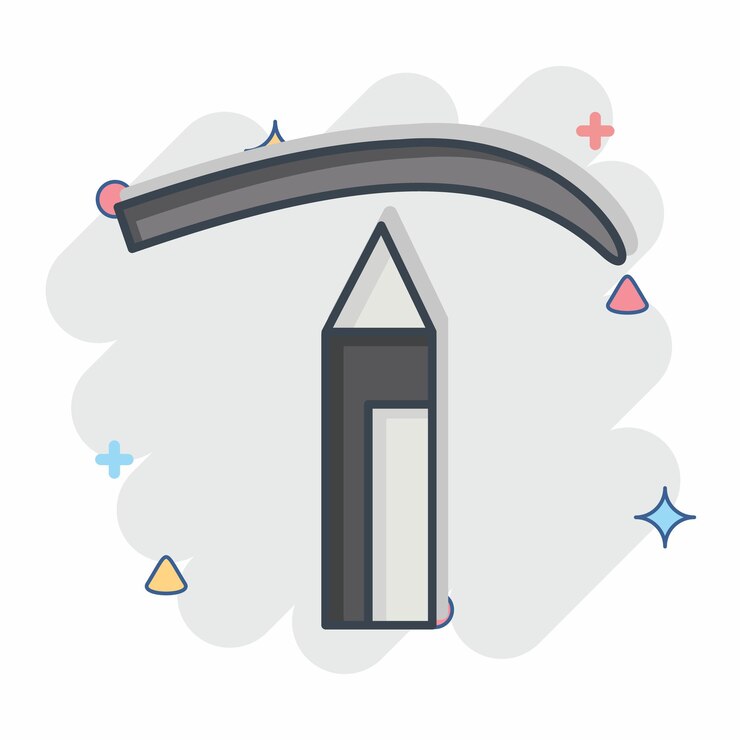 Vector icon eyebrow pencil related to cosmetic symbol comic style simple illustration