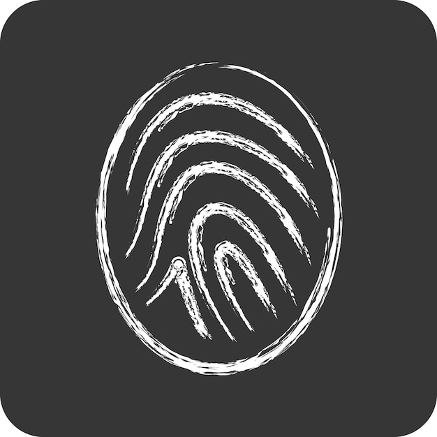 Вектор icon fingerprint suitable for security symbol chalk style simple design editable design template vector