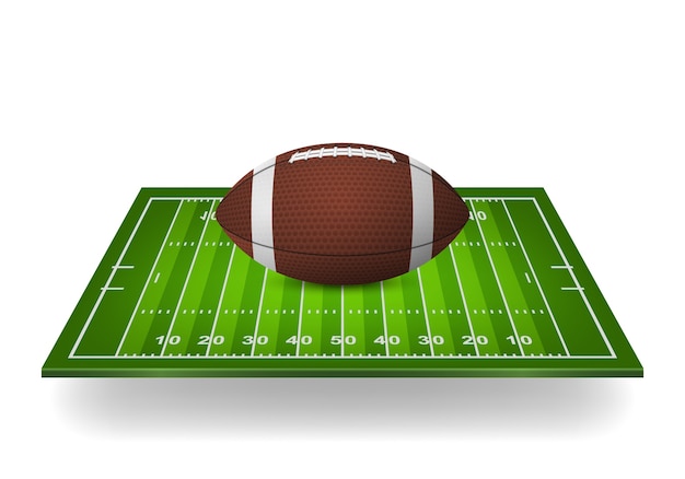 Vector icon of football on field.